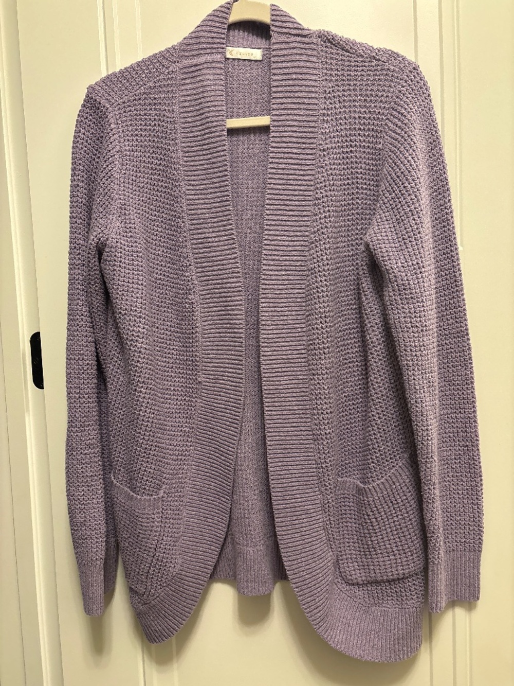 Purple knit cardigan